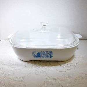 VINTAGE Corning Browning Skillet Amana Radarrange Microwave Pyrex Glass Lid